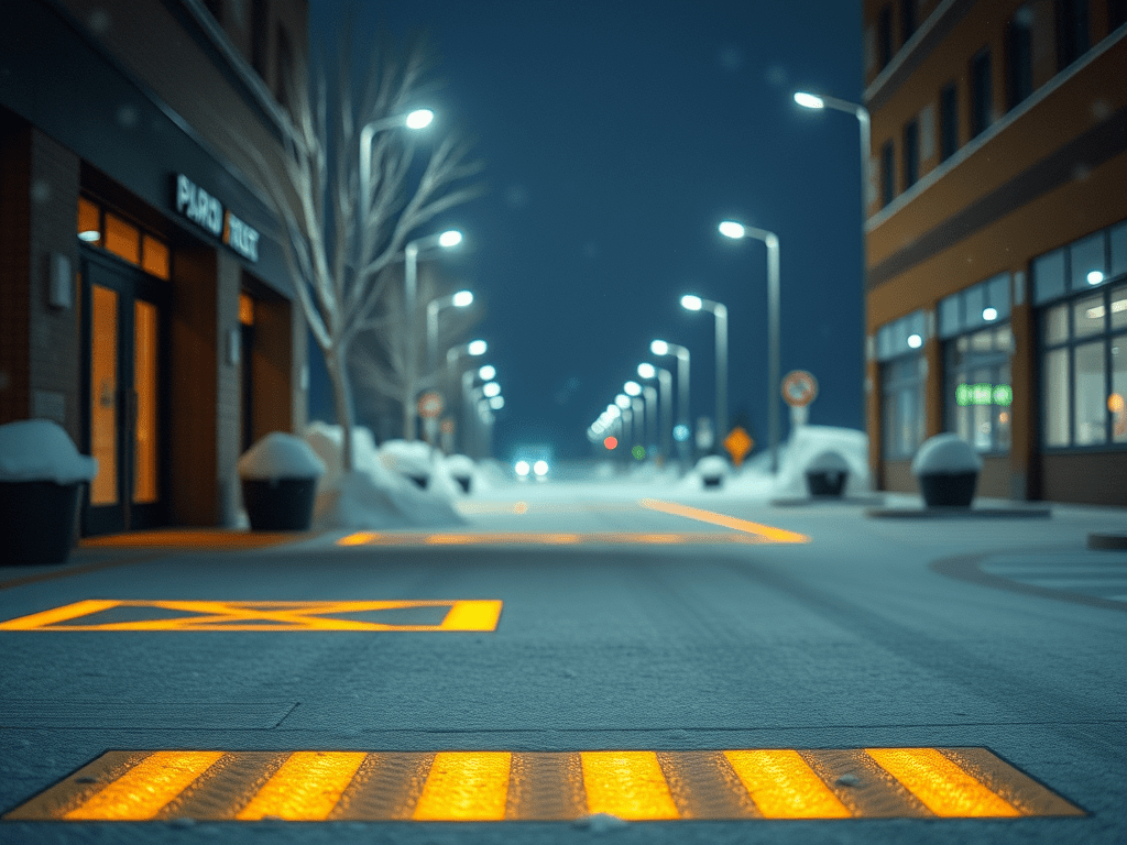 Winter Safety in Motion with Reflective and Non-Slip Labeling 